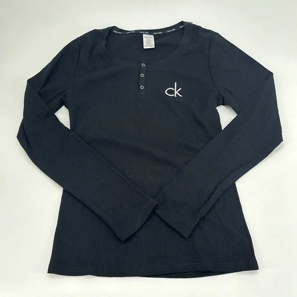 UEC Calvin Klein ribbed Henley sleepwear size small - Picture 1 of 8